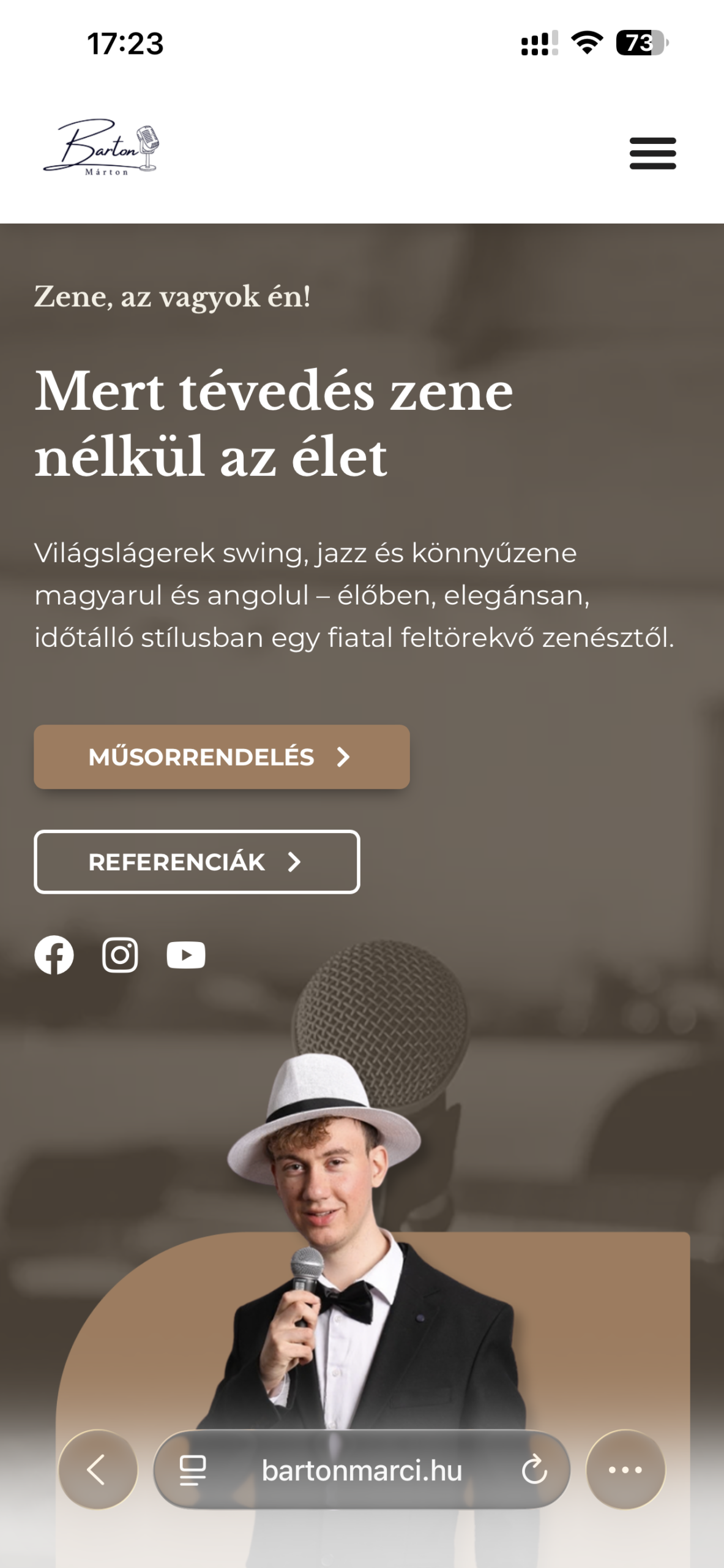 Barton Márton mobil nézet