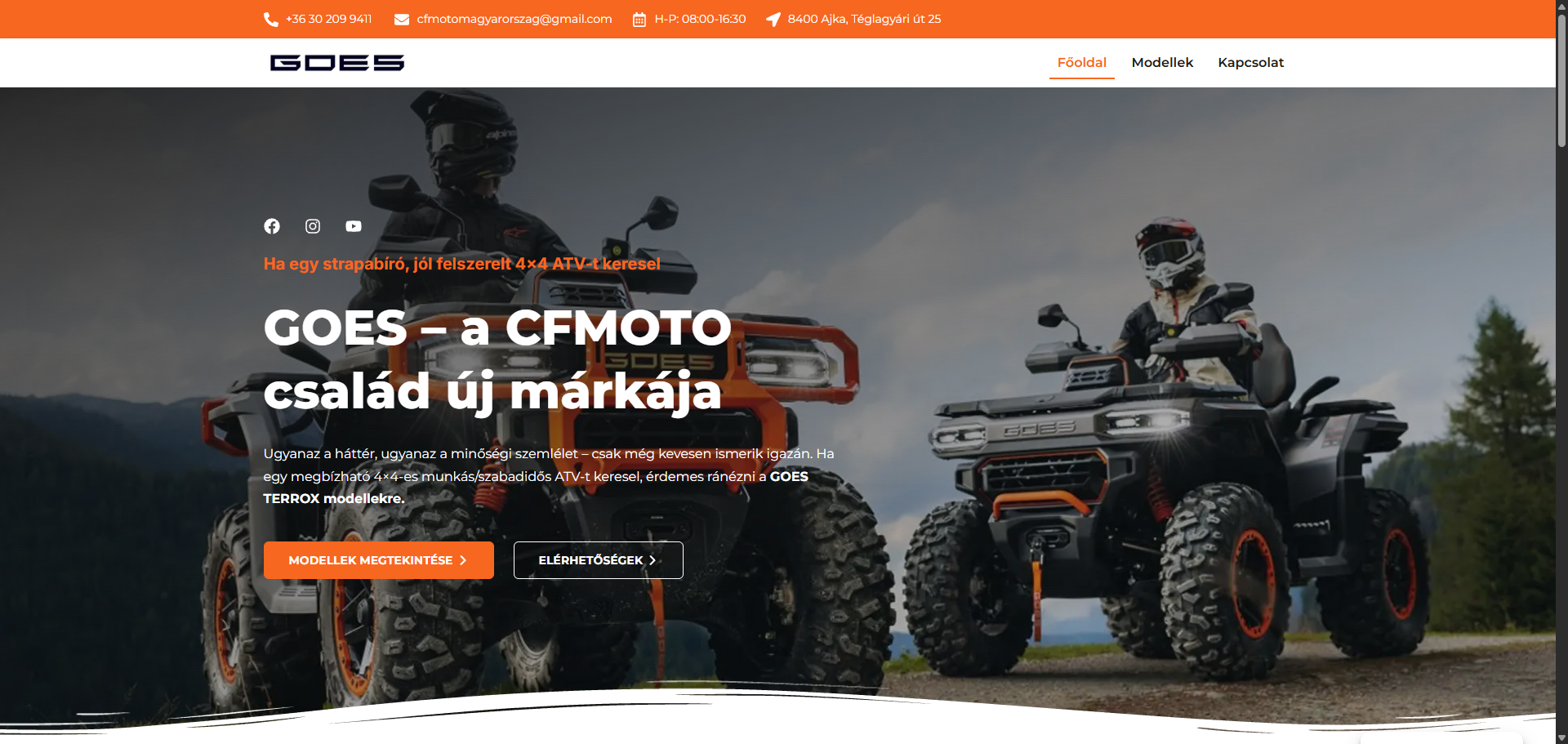 GOES Magyarország asztali nézet