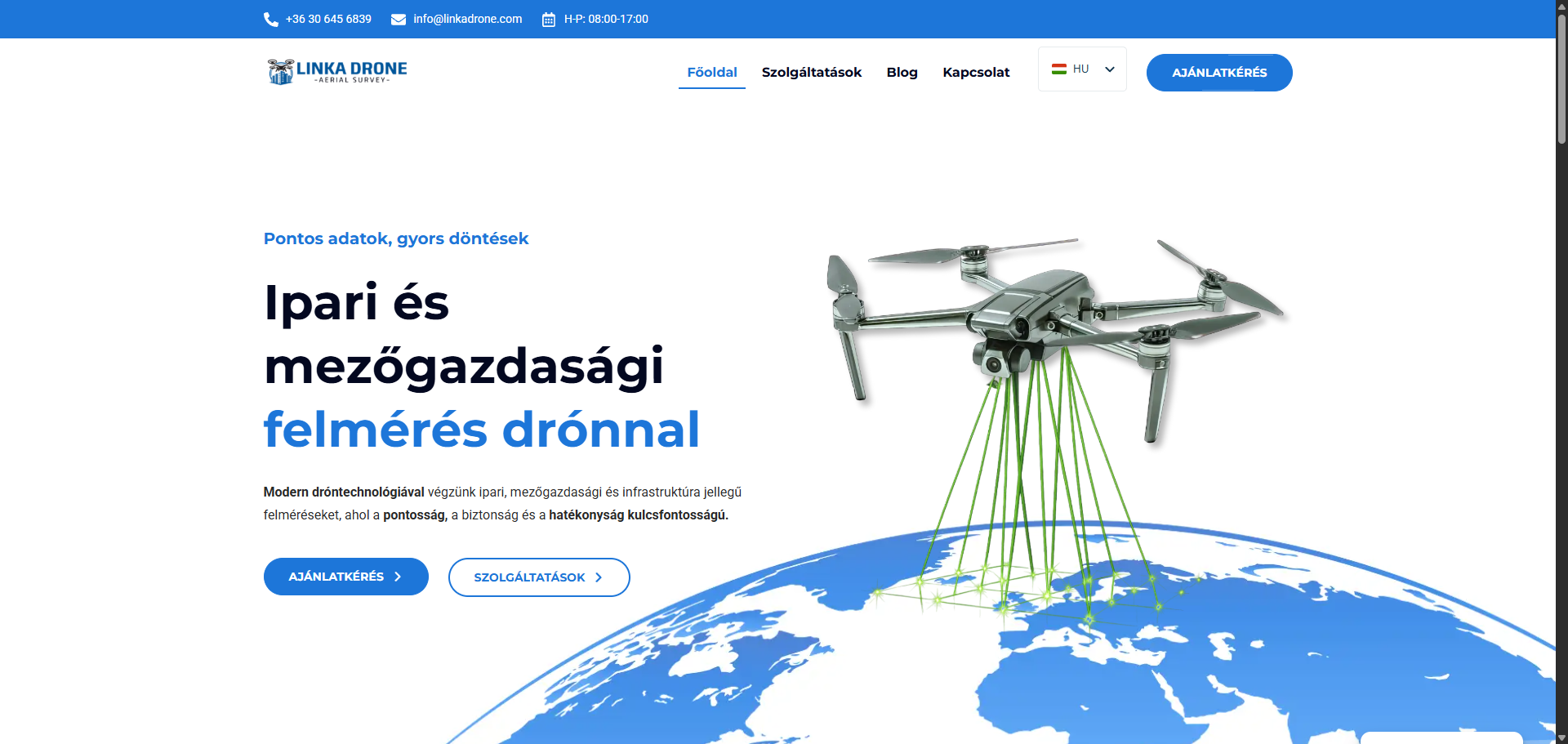 Linka Drone asztali nézet