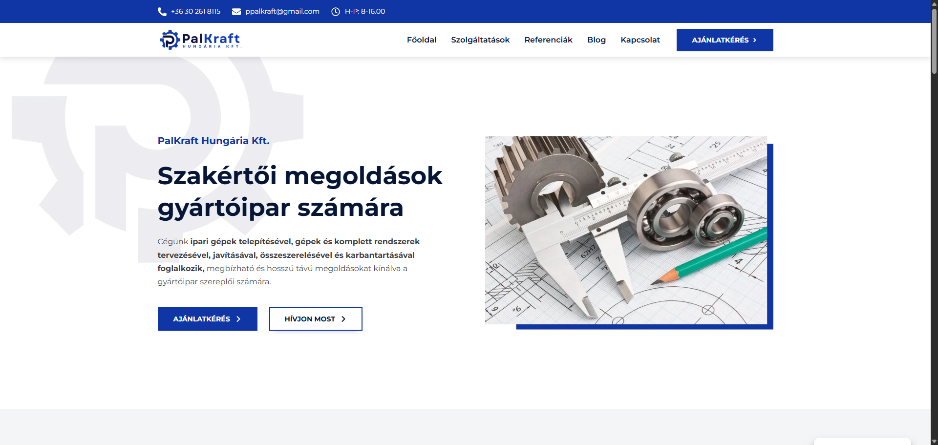 PalKraft Hungária Kft. asztali nézet