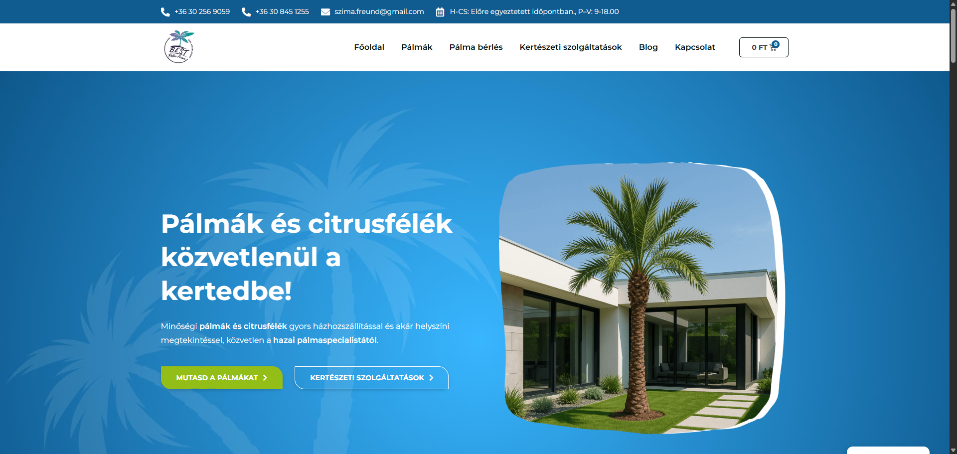 Best Palm Farm asztali nézet
